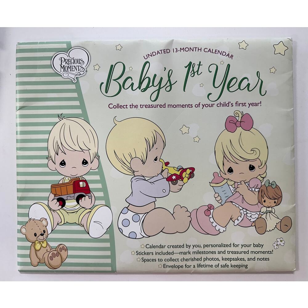 Babys 1st Yr Precious Moments Wall Calendar 10" x 12"